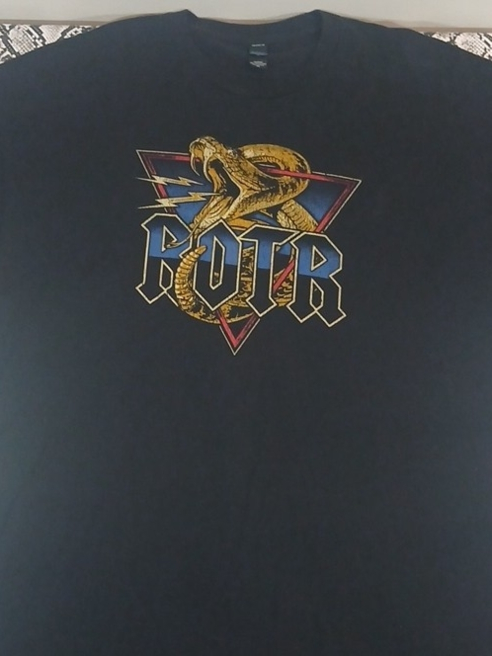Rock On The Range 2018 Original Concert Tshirt In Black with Gold Snake Logo
